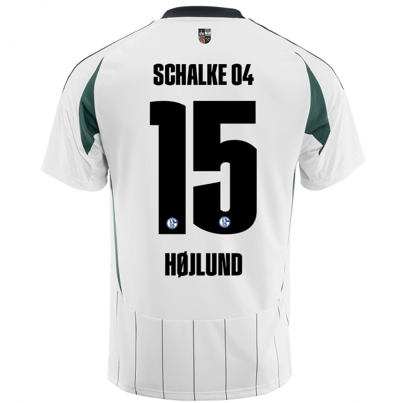 Danxen Män Emil Højlund #15 Vit Grön Bortatröja Matchtröjor 2024/25 Tröjor T-Tröja