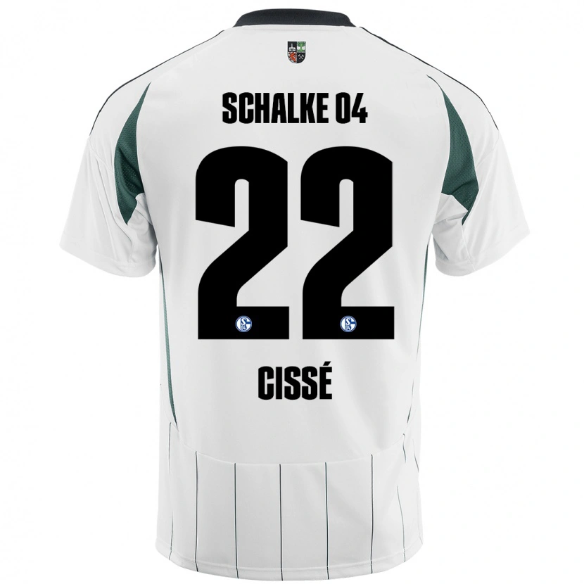 Danxen Män Ibrahima Cissé #22 Vit Grön Bortatröja Matchtröjor 2024/25 Tröjor T-Tröja
