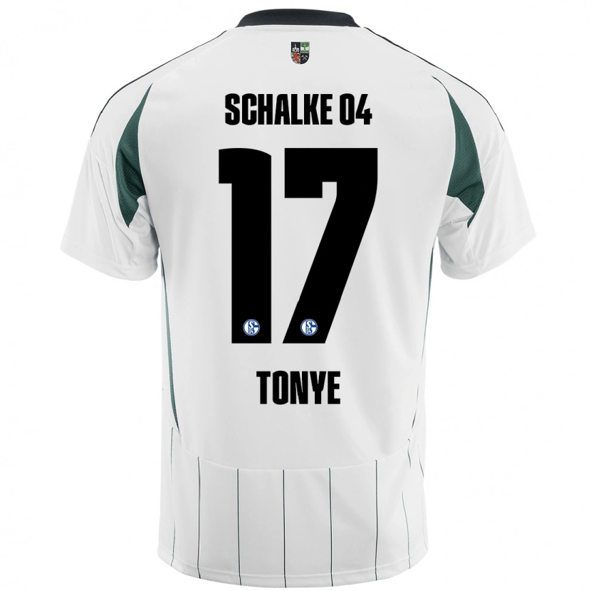 Danxen Män Yannick Tonye #17 Vit Grön Bortatröja Matchtröjor 2024/25 Tröjor T-Tröja