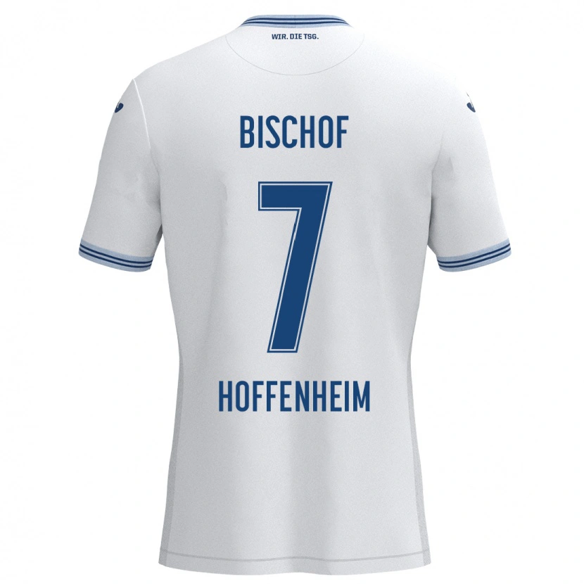 Danxen Män Tom Bischof #7 Vit Blå Bortatröja Matchtröjor 2024/25 Tröjor T-Tröja