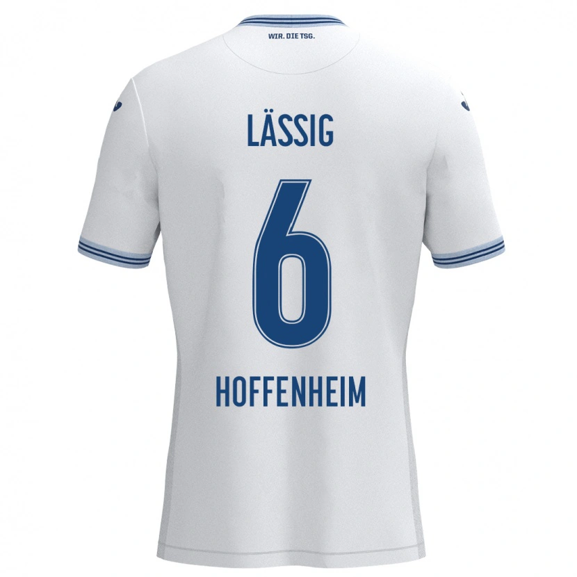 Danxen Män Valentin Lässig #6 Vit Blå Bortatröja Matchtröjor 2024/25 Tröjor T-Tröja