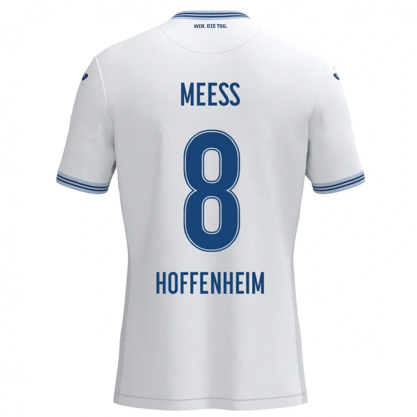 Danxen Män Jakob Meeß #8 Vit Blå Bortatröja Matchtröjor 2024/25 Tröjor T-Tröja