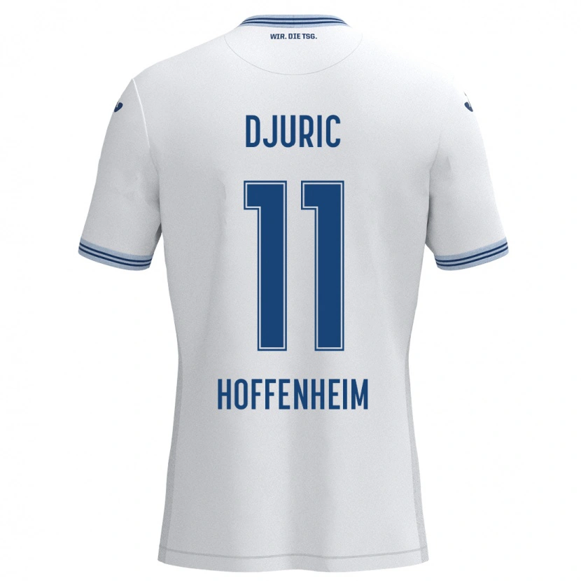 Danxen Män Luka Djuric #11 Vit Blå Bortatröja Matchtröjor 2024/25 Tröjor T-Tröja
