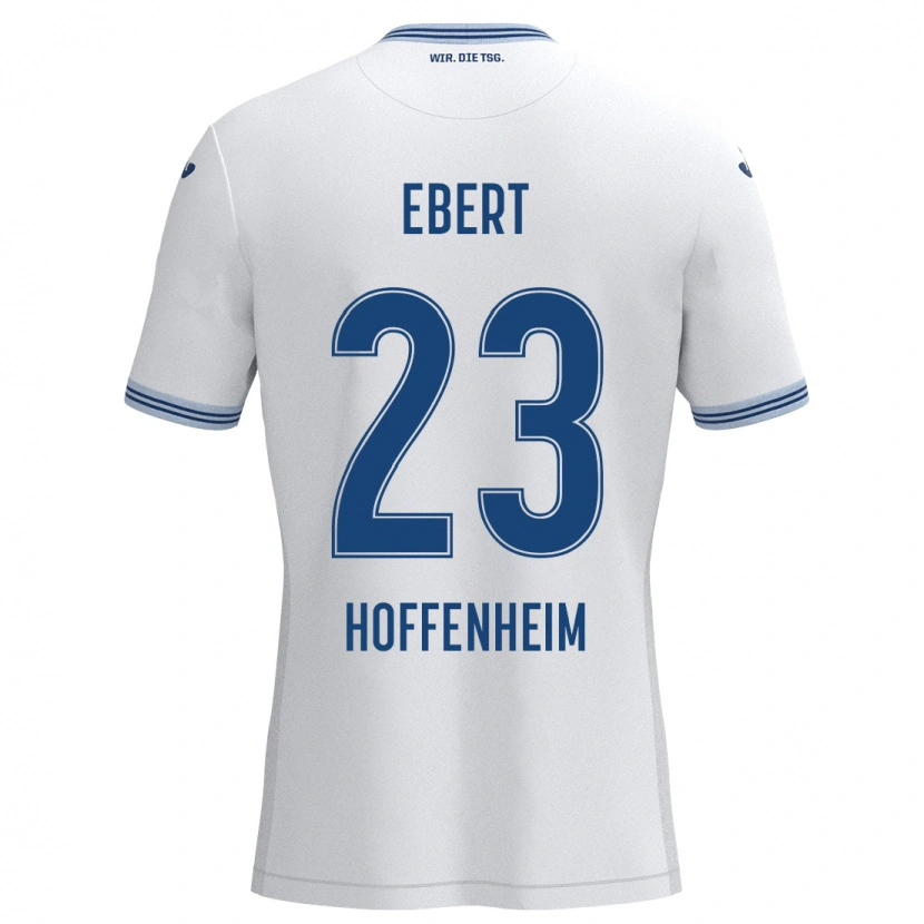 Danxen Män Darijo Ebert #23 Vit Blå Bortatröja Matchtröjor 2024/25 Tröjor T-Tröja