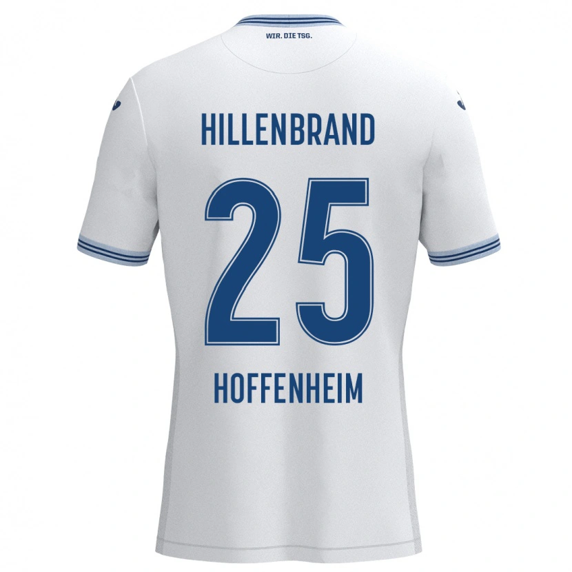 Danxen Män Jack Hillenbrand #25 Vit Blå Bortatröja Matchtröjor 2024/25 Tröjor T-Tröja