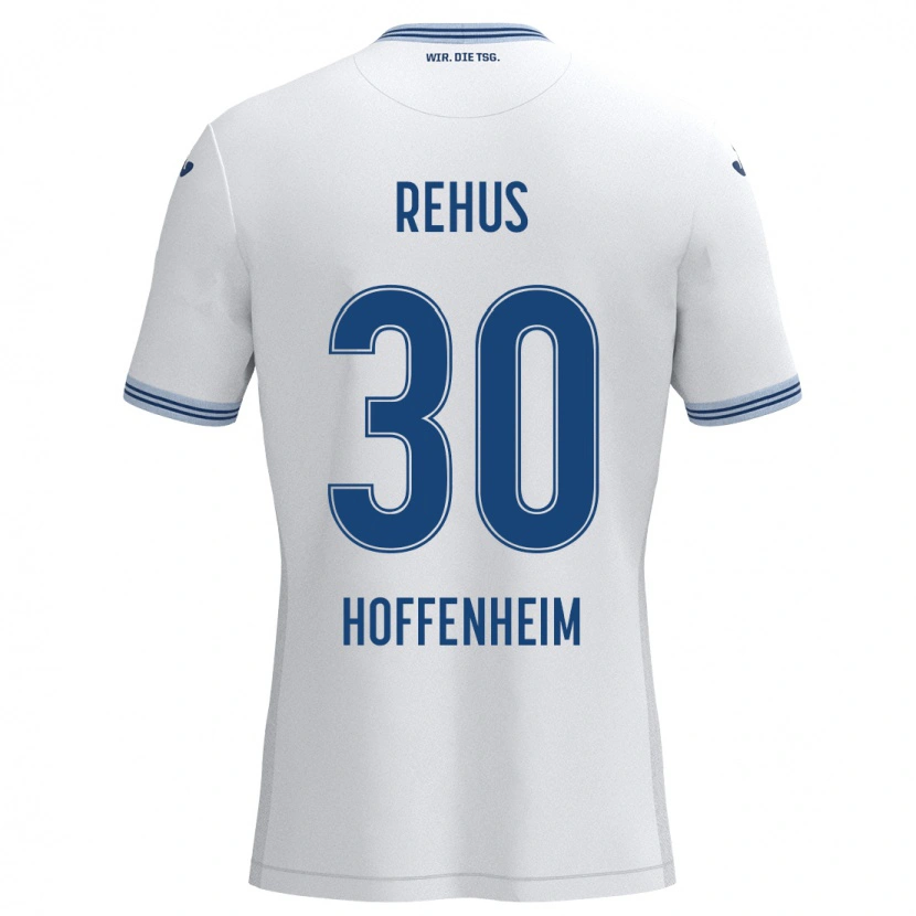Danxen Män Milan Rehus #30 Vit Blå Bortatröja Matchtröjor 2024/25 Tröjor T-Tröja