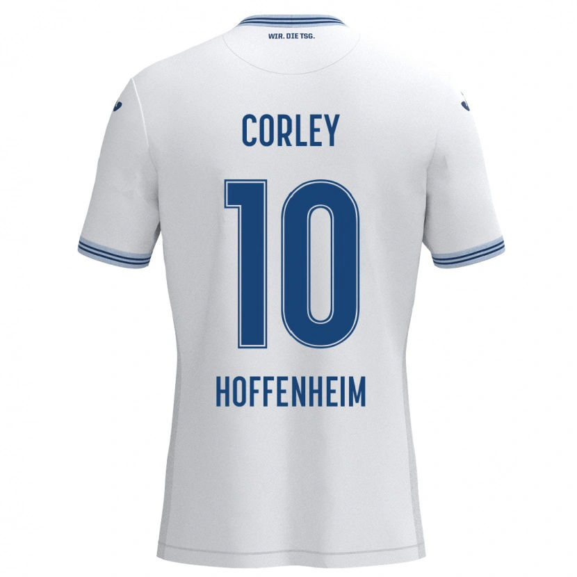 Danxen Män Gia Corley #10 Vit Blå Bortatröja Matchtröjor 2024/25 Tröjor T-Tröja