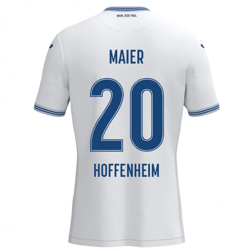 Danxen Män Leonie Maier #20 Vit Blå Bortatröja Matchtröjor 2024/25 Tröjor T-Tröja
