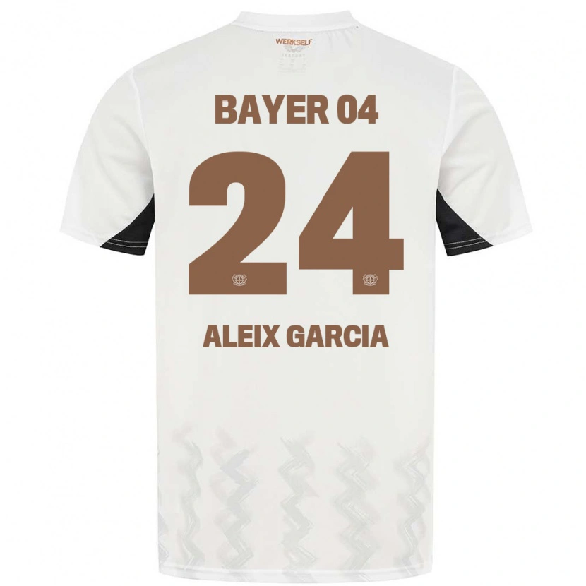 Danxen Män Aleix García #24 Vit Svart Bortatröja Matchtröjor 2024/25 Tröjor T-Tröja
