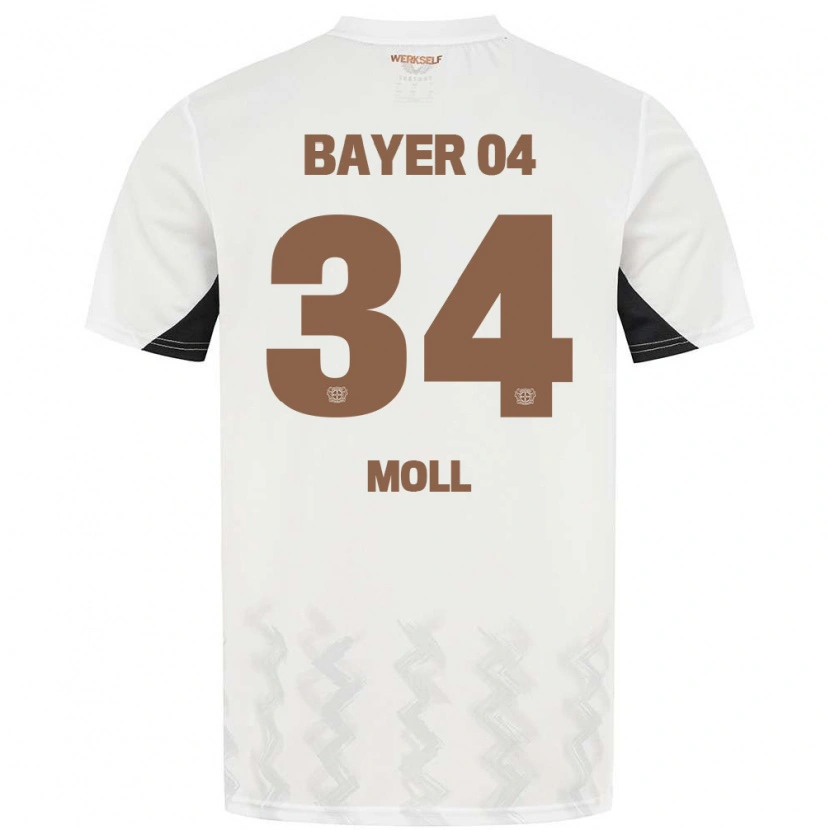 Danxen Män Anne Moll #34 Vit Svart Bortatröja Matchtröjor 2024/25 Tröjor T-Tröja