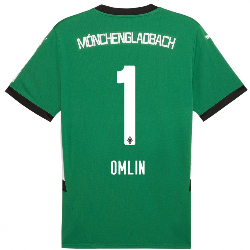 Danxen Män Jonas Omlin #1 Grön Vit Bortatröja Matchtröjor 2024/25 Tröjor T-Tröja