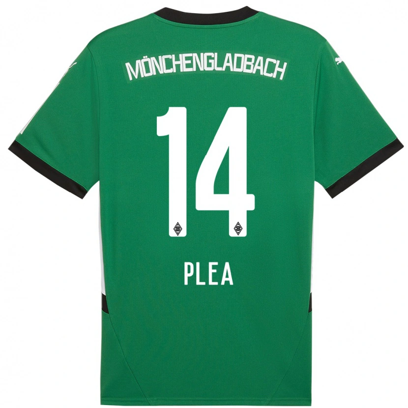 Danxen Män Alassane Plea #14 Grön Vit Bortatröja Matchtröjor 2024/25 Tröjor T-Tröja