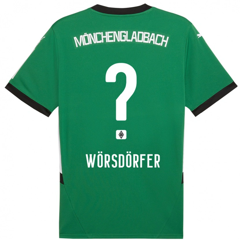 Danxen Män Len Wörsdörfer #0 Grön Vit Bortatröja Matchtröjor 2024/25 Tröjor T-Tröja