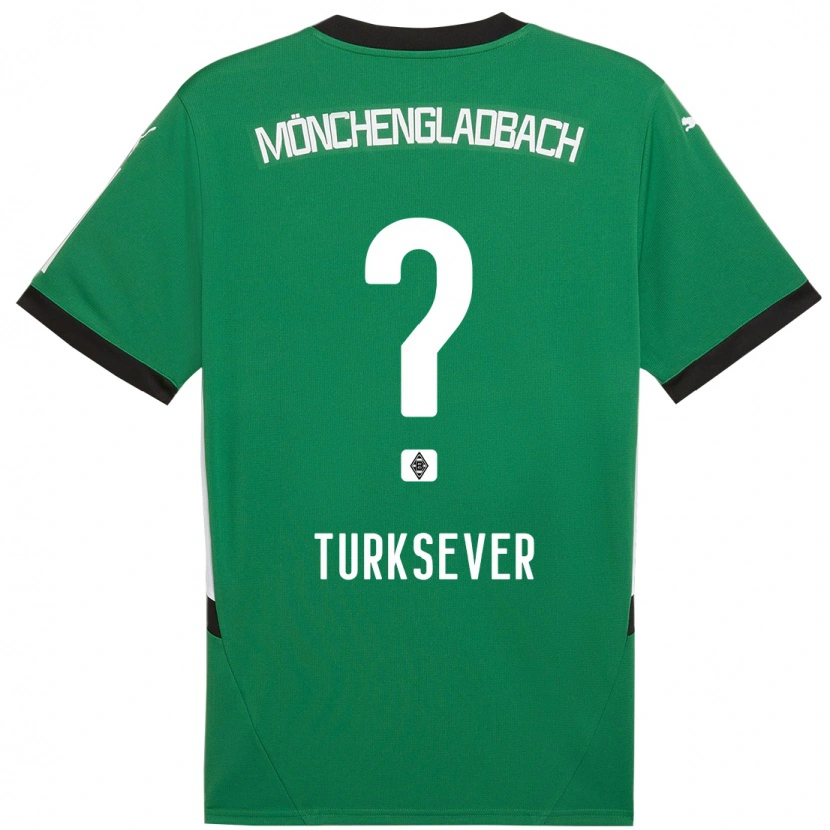 Danxen Män Emre Türksever #0 Grön Vit Bortatröja Matchtröjor 2024/25 Tröjor T-Tröja