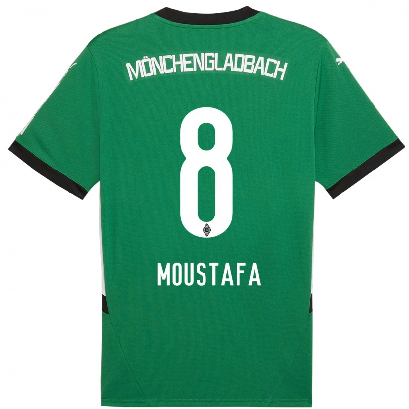 Danxen Män Moustafa Moustafa #8 Grön Vit Bortatröja Matchtröjor 2024/25 Tröjor T-Tröja