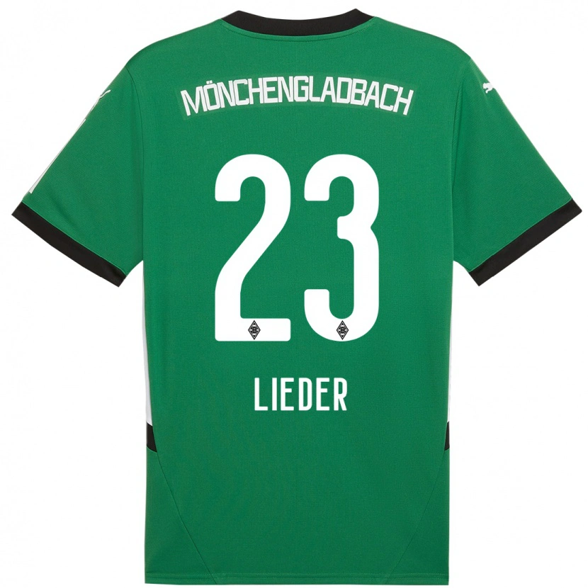 Danxen Män Michel Lieder #23 Grön Vit Bortatröja Matchtröjor 2024/25 Tröjor T-Tröja