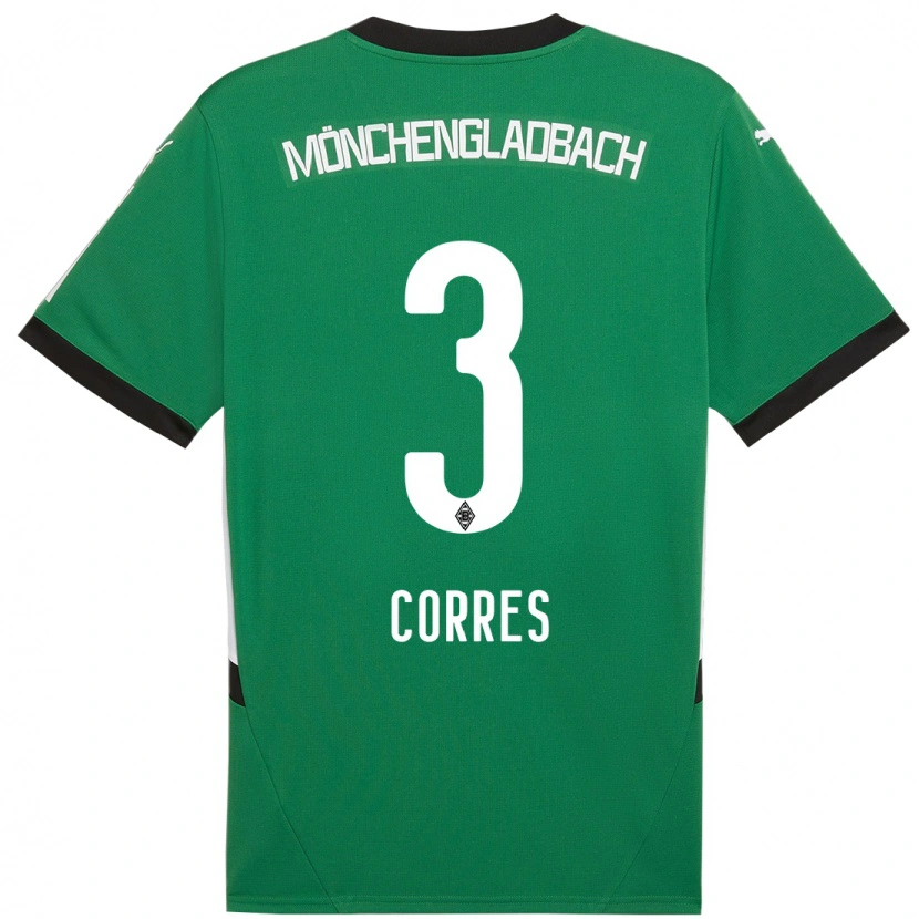 Danxen Män Carolin Corres #3 Grön Vit Bortatröja Matchtröjor 2024/25 Tröjor T-Tröja