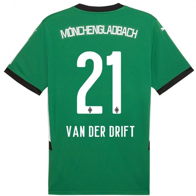Danxen Män Suus Van Der Drift #21 Grön Vit Bortatröja Matchtröjor 2024/25 Tröjor T-Tröja