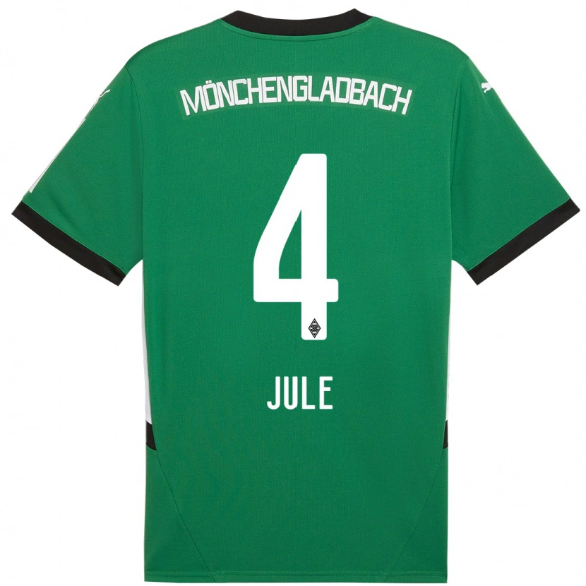 Danxen Män Jule Dallmann #4 Grön Vit Bortatröja Matchtröjor 2024/25 Tröjor T-Tröja