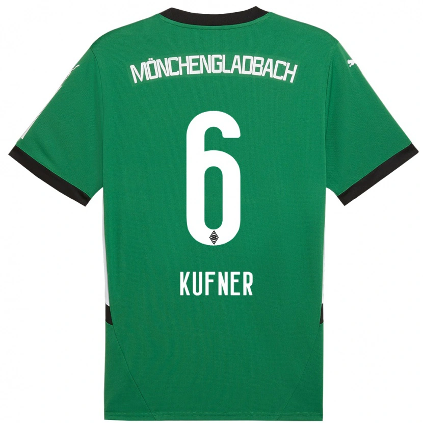 Danxen Män Anne-Catherine Kufner #6 Grön Vit Bortatröja Matchtröjor 2024/25 Tröjor T-Tröja