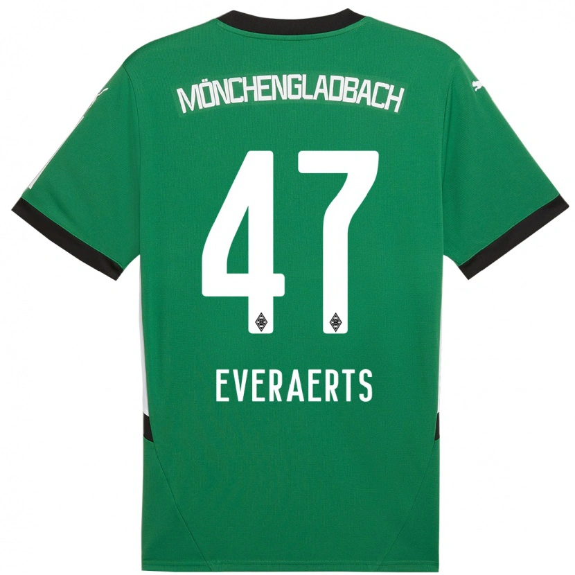 Danxen Män Kim Everaerts #47 Grön Vit Bortatröja Matchtröjor 2024/25 Tröjor T-Tröja