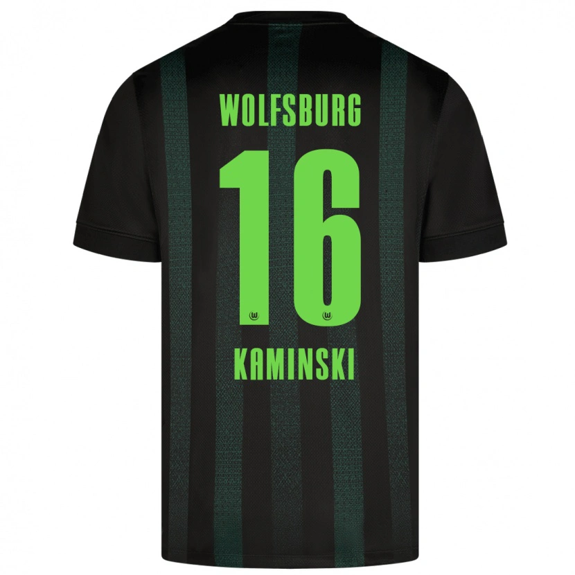 Danxen Män Jakub Kaminski #16 Mörkgrön Bortatröja Matchtröjor 2024/25 Tröjor T-Tröja