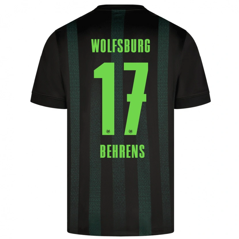 Danxen Män Kevin Behrens #17 Mörkgrön Bortatröja Matchtröjor 2024/25 Tröjor T-Tröja