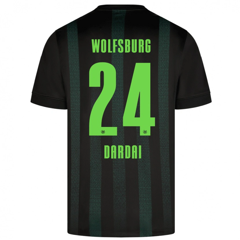 Danxen Män Bence Dárdai #24 Mörkgrön Bortatröja Matchtröjor 2024/25 Tröjor T-Tröja