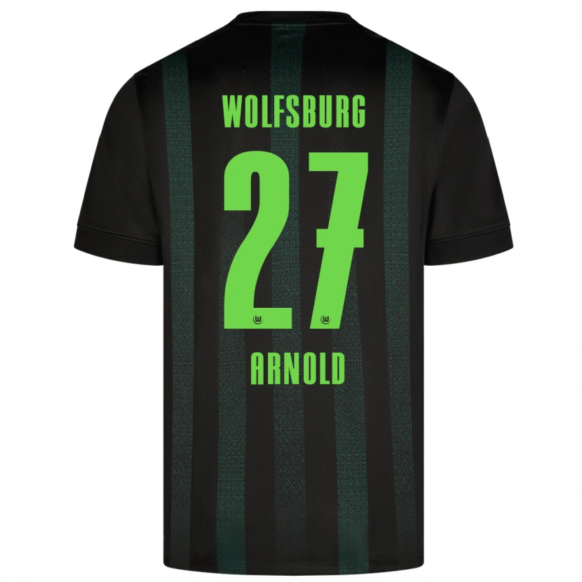 Danxen Män Maximilian Arnold #27 Mörkgrön Bortatröja Matchtröjor 2024/25 Tröjor T-Tröja