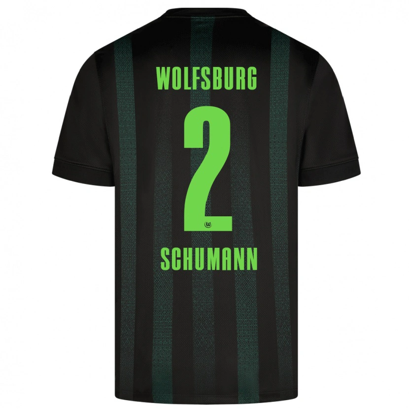 Danxen Män Anton Schumann #2 Mörkgrön Bortatröja Matchtröjor 2024/25 Tröjor T-Tröja