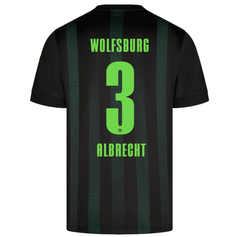 Danxen Män Ben Albrecht #3 Mörkgrön Bortatröja Matchtröjor 2024/25 Tröjor T-Tröja