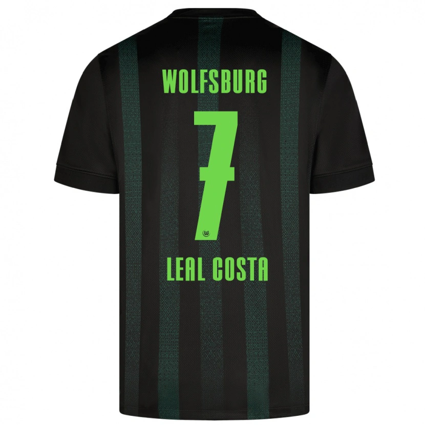Danxen Män David Leal Costa #7 Mörkgrön Bortatröja Matchtröjor 2024/25 Tröjor T-Tröja