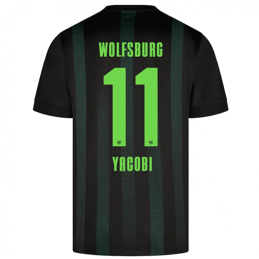 Danxen Män Nilas Yacobi #11 Mörkgrön Bortatröja Matchtröjor 2024/25 Tröjor T-Tröja