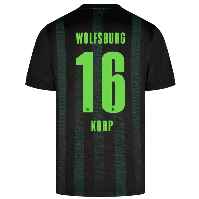 Danxen Män Maurice Karp #16 Mörkgrön Bortatröja Matchtröjor 2024/25 Tröjor T-Tröja