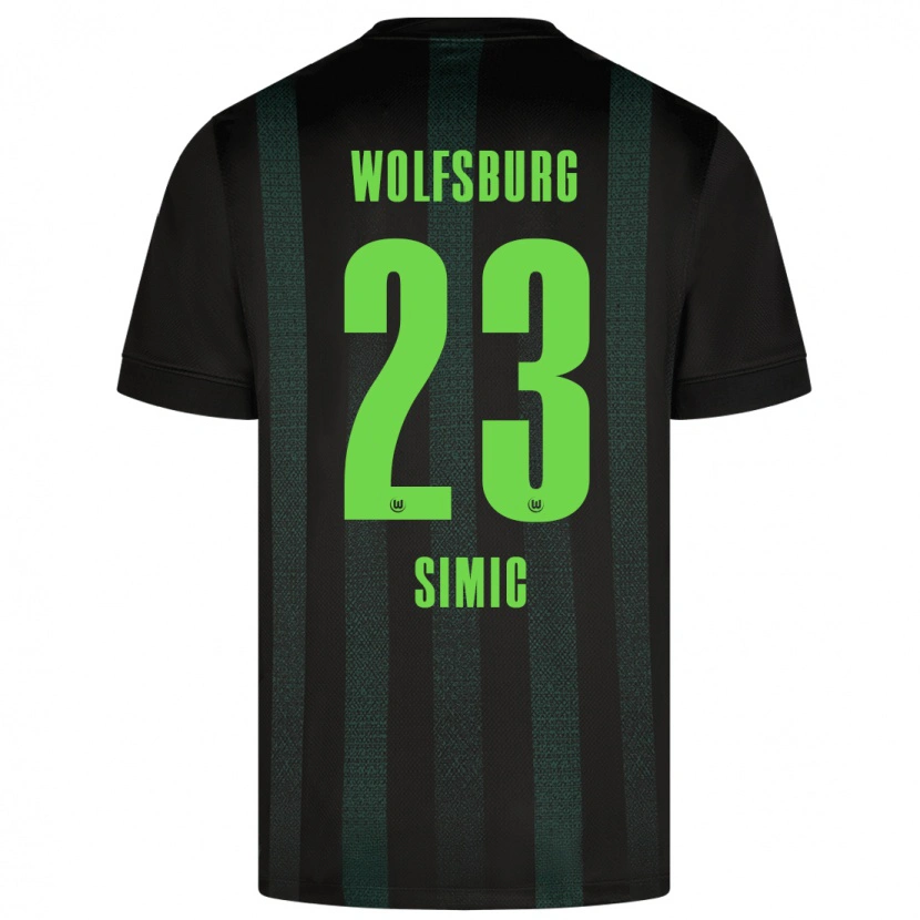 Danxen Män Karlo Simic #23 Mörkgrön Bortatröja Matchtröjor 2024/25 Tröjor T-Tröja