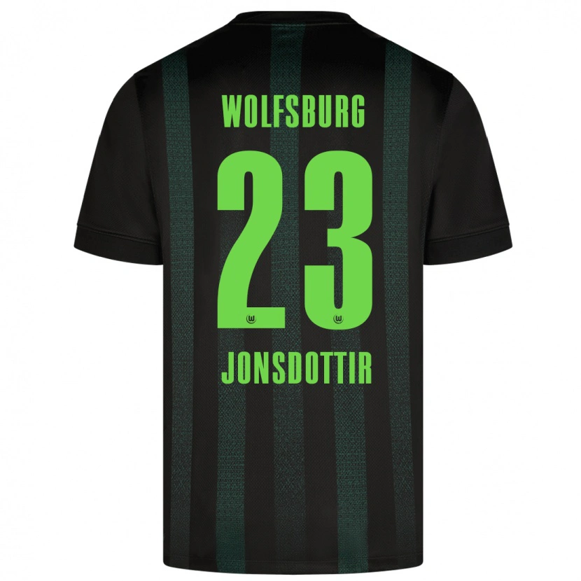 Danxen Män Sveindís Jane Jónsdóttir #23 Mörkgrön Bortatröja Matchtröjor 2024/25 Tröjor T-Tröja