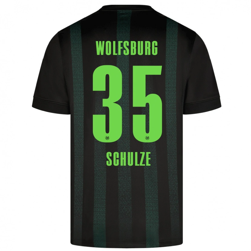 Danxen Män Philipp Schulze #35 Mörkgrön Bortatröja Matchtröjor 2024/25 Tröjor T-Tröja
