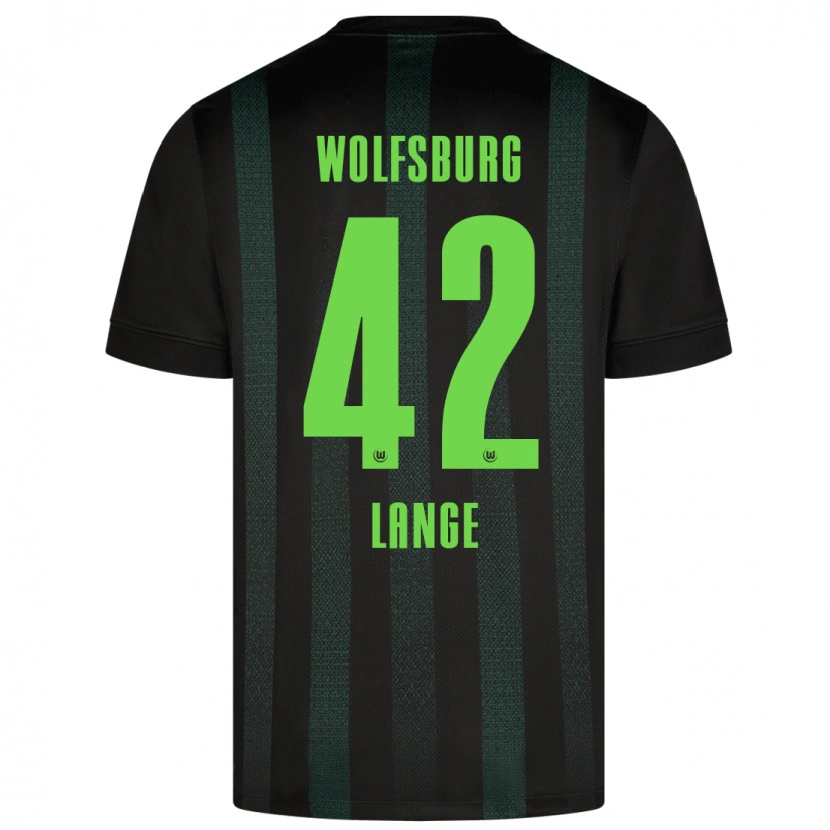 Danxen Män Felix Lange #42 Mörkgrön Bortatröja Matchtröjor 2024/25 Tröjor T-Tröja