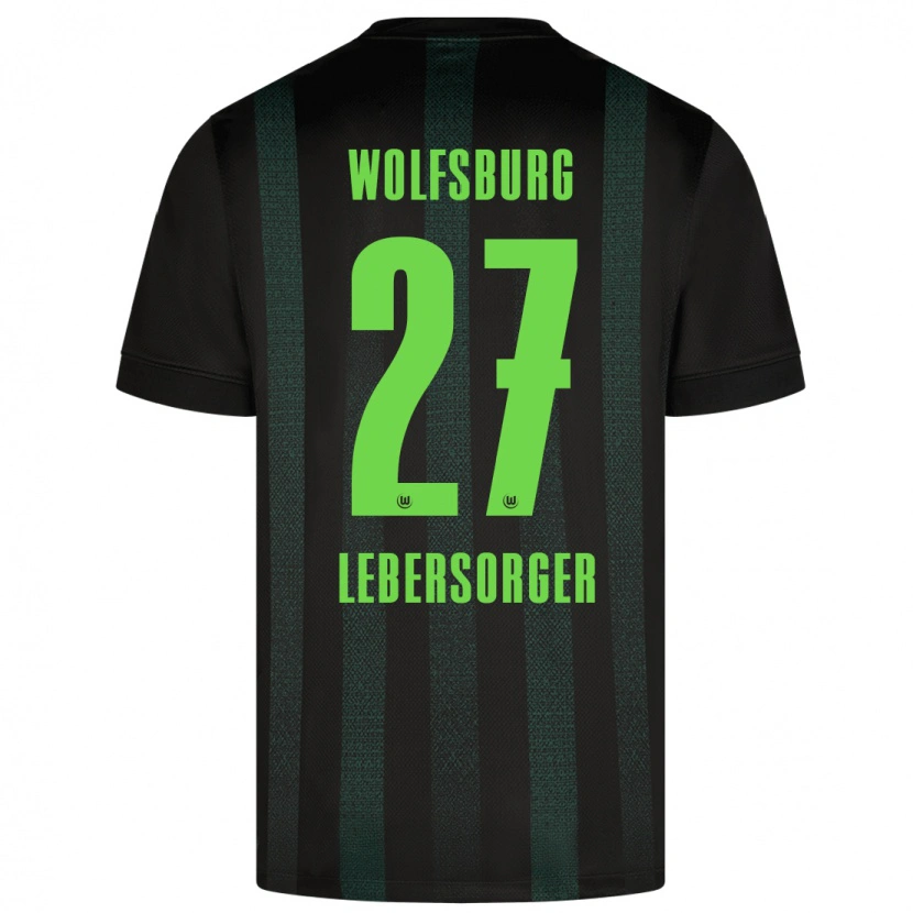 Danxen Män Kevin Lebersorger #27 Mörkgrön Bortatröja Matchtröjor 2024/25 Tröjor T-Tröja