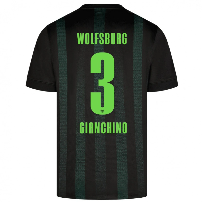 Danxen Män Michele Gianchino #3 Mörkgrön Bortatröja Matchtröjor 2024/25 Tröjor T-Tröja