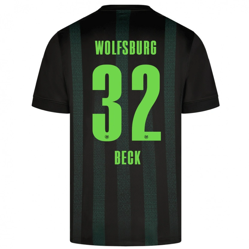 Danxen Män Kiara Beck #32 Mörkgrön Bortatröja Matchtröjor 2024/25 Tröjor T-Tröja