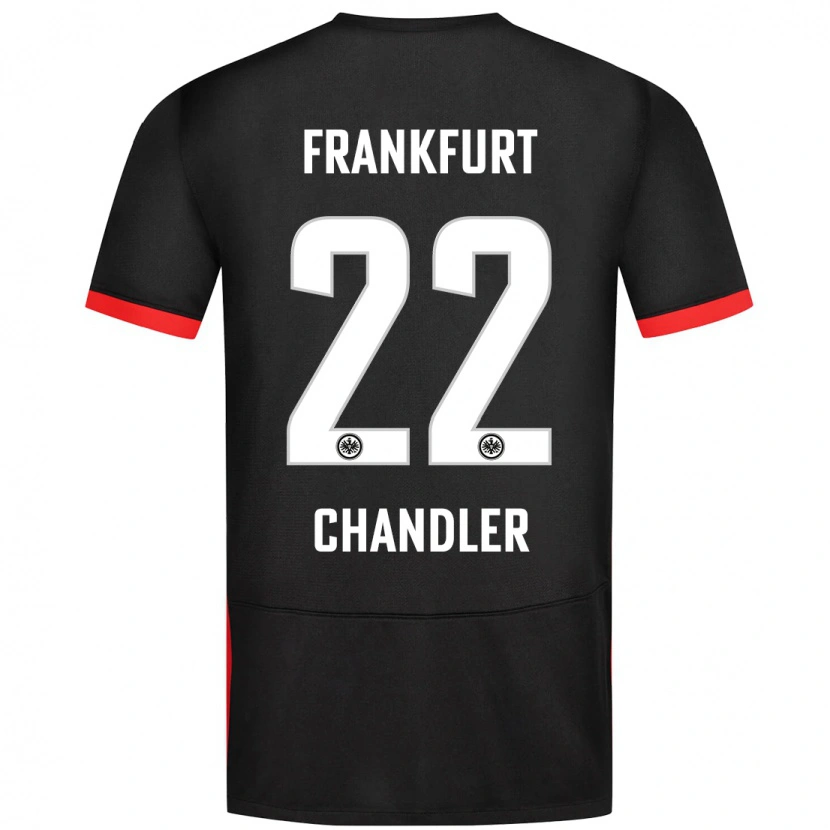 Danxen Män Timothy Chandler #22 Svart Bortatröja Matchtröjor 2024/25 Tröjor T-Tröja