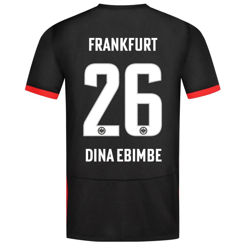 Danxen Män Junior Dina Ebimbe #26 Svart Bortatröja Matchtröjor 2024/25 Tröjor T-Tröja