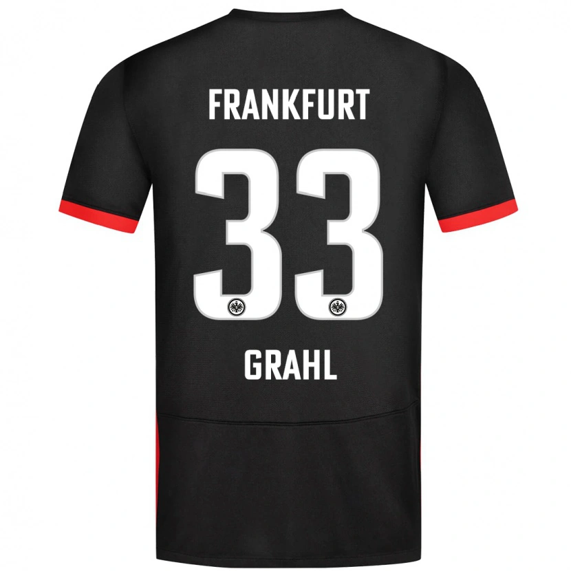 Danxen Män Jens Grahl #33 Svart Bortatröja Matchtröjor 2024/25 Tröjor T-Tröja