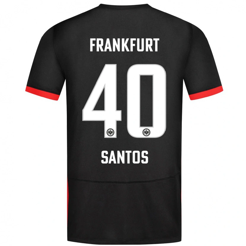 Danxen Män Kauã Santos #40 Svart Bortatröja Matchtröjor 2024/25 Tröjor T-Tröja