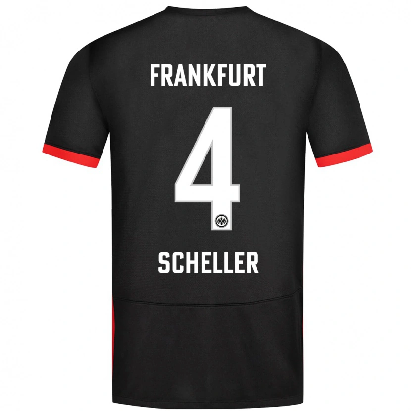 Danxen Män Niklas Scheller #4 Svart Bortatröja Matchtröjor 2024/25 Tröjor T-Tröja