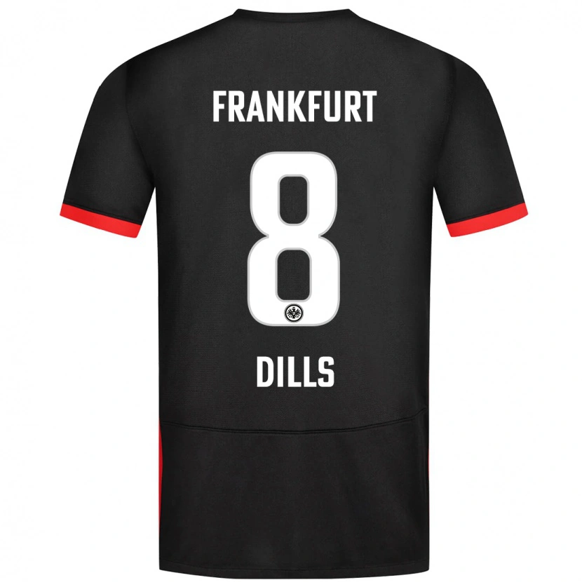 Danxen Män Marvin Dills #8 Svart Bortatröja Matchtröjor 2024/25 Tröjor T-Tröja