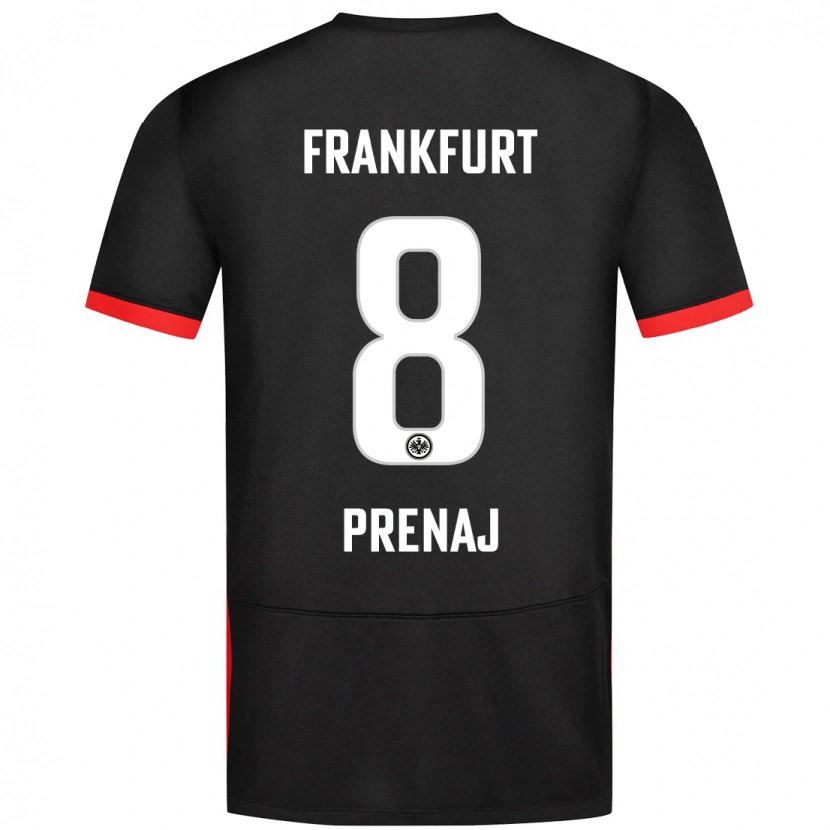 Danxen Män Christian Prenaj #8 Svart Bortatröja Matchtröjor 2024/25 Tröjor T-Tröja