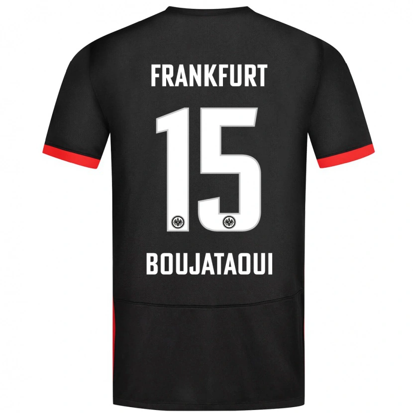 Danxen Män Tarik Boujataoui #15 Svart Bortatröja Matchtröjor 2024/25 Tröjor T-Tröja