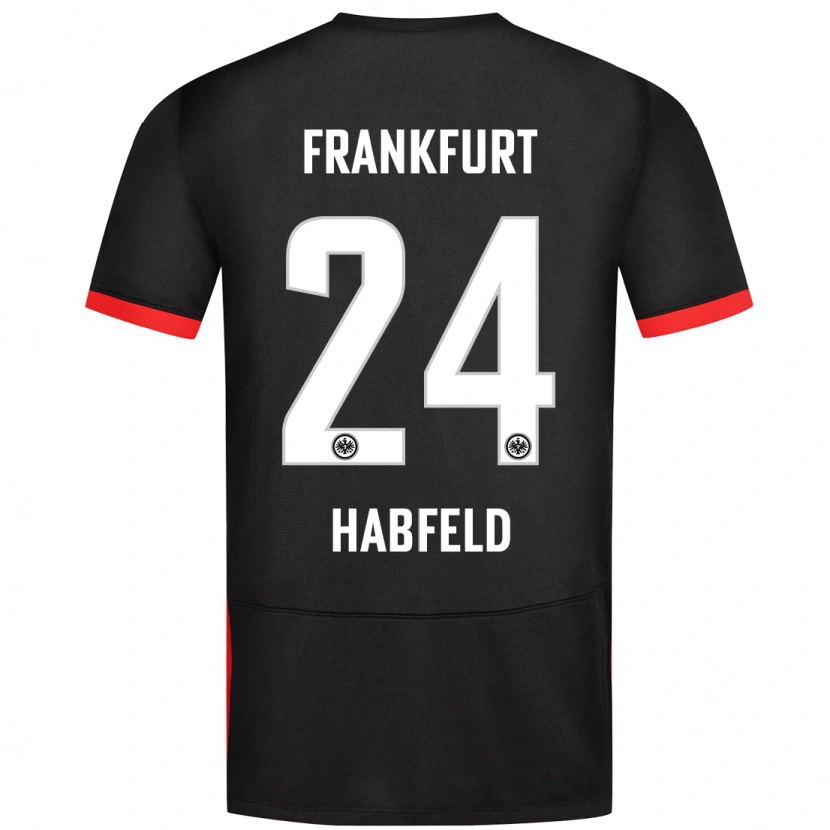 Danxen Män Josef Haßfeld #24 Svart Bortatröja Matchtröjor 2024/25 Tröjor T-Tröja